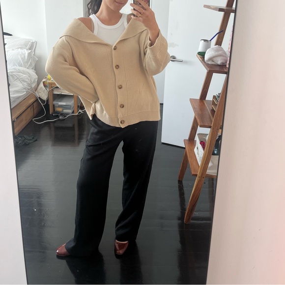 Tan cardigan sweater with buttons, new revival pixie market - Picture 3 of 11